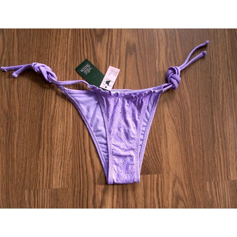 Wild Fable Heart Pattern Side-Tie Extra Cheeky Bikini Bottom - Size XS, NWT - Picture 3 of 9